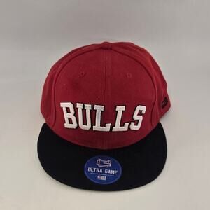 NBA Chicago Bulls Snapback Hat Cap Red Mens One Size Fits Most Ultra Game